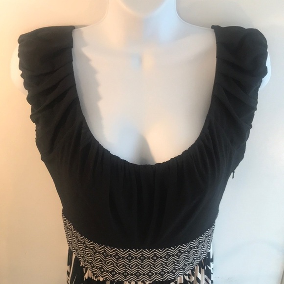 Max and Cleo Black Print Dress Size 4 - Picture 5 of 12